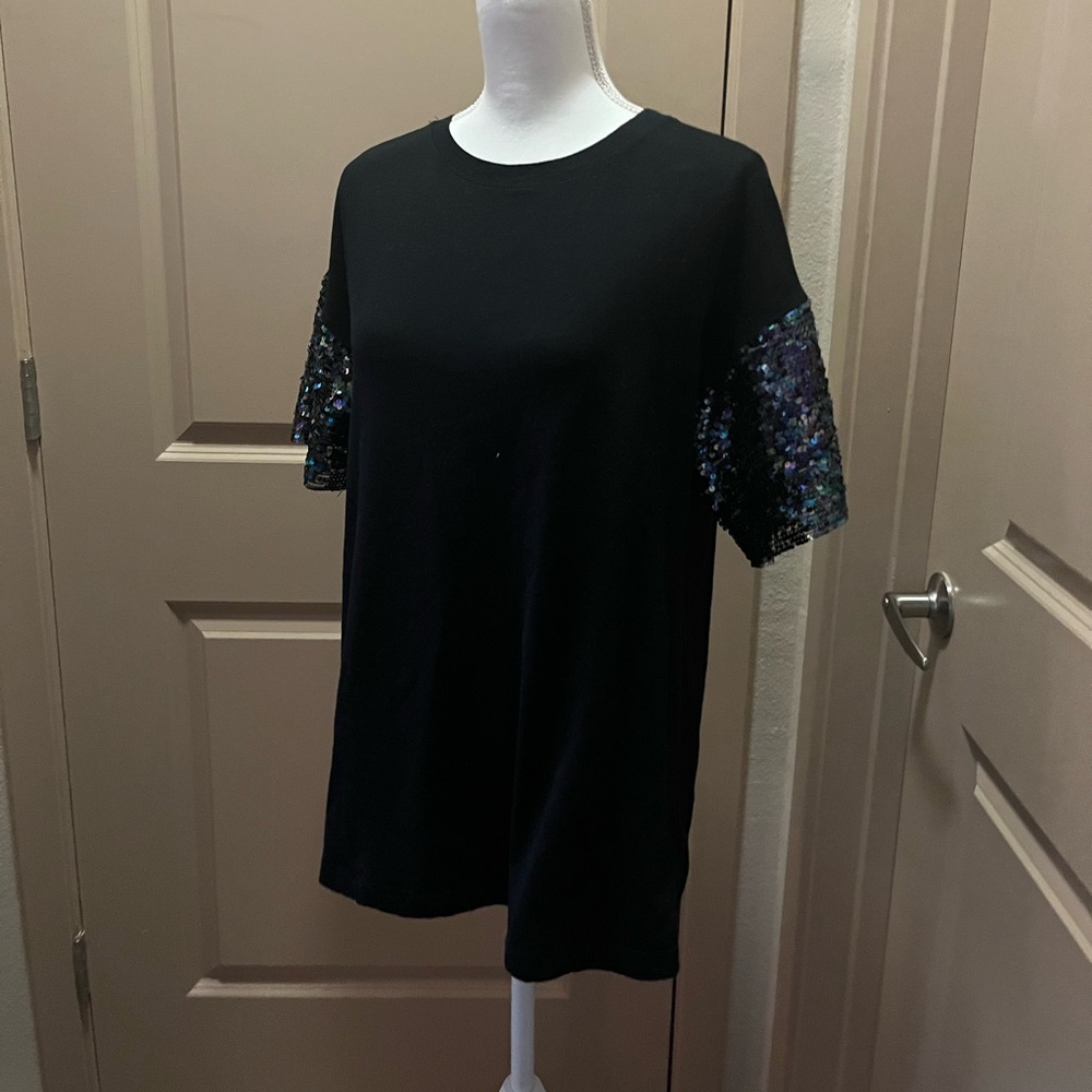 Wild Fable sequin sleeve top